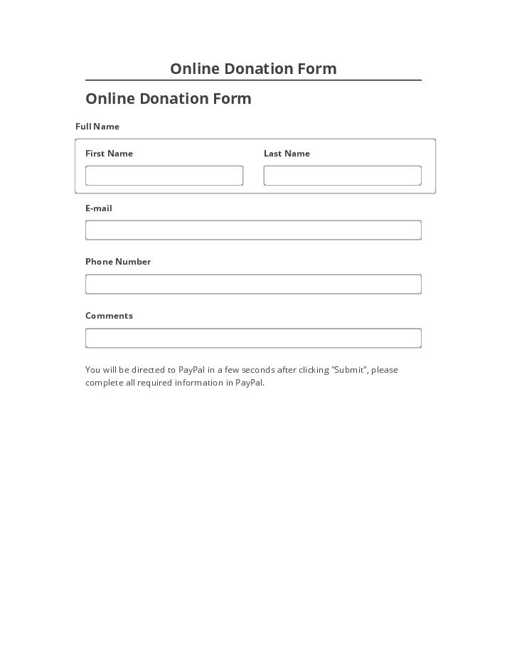 Pre-fill Online Donation Form Salesforce