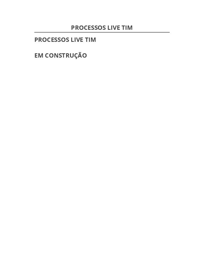 Update PROCESSOS LIVE TIM Salesforce
