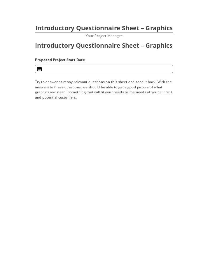 Integrate Introductory Questionnaire Sheet – Graphics