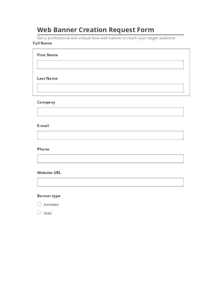 Arrange Web Banner Creation Request Form Netsuite