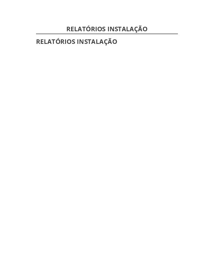 Archive RELATÓRIOS INSTALAÇÃO Salesforce