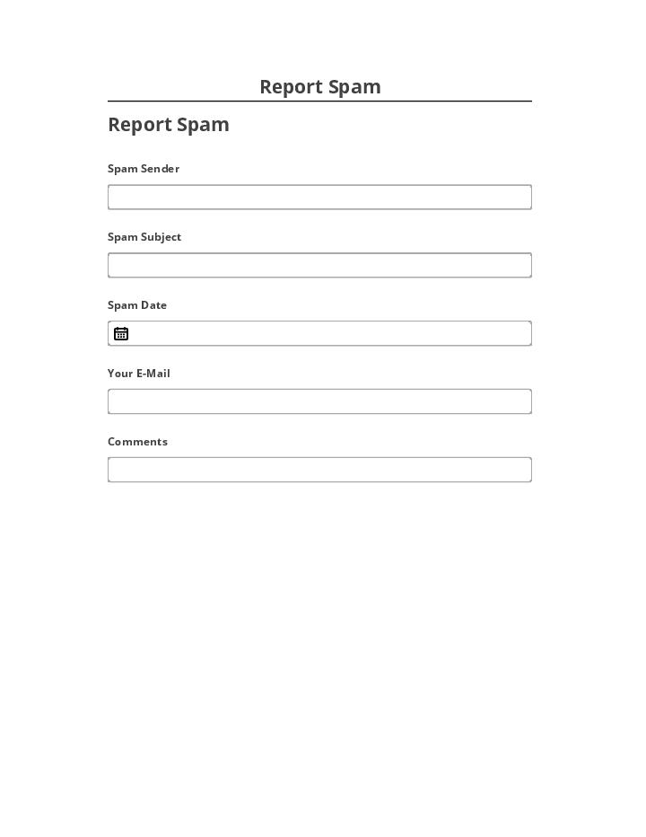 Pre-fill Report Spam Salesforce