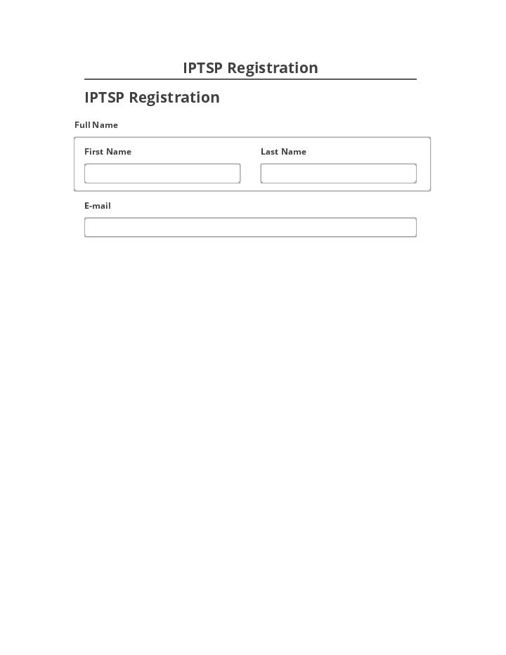 Pre-fill IPTSP Registration Salesforce