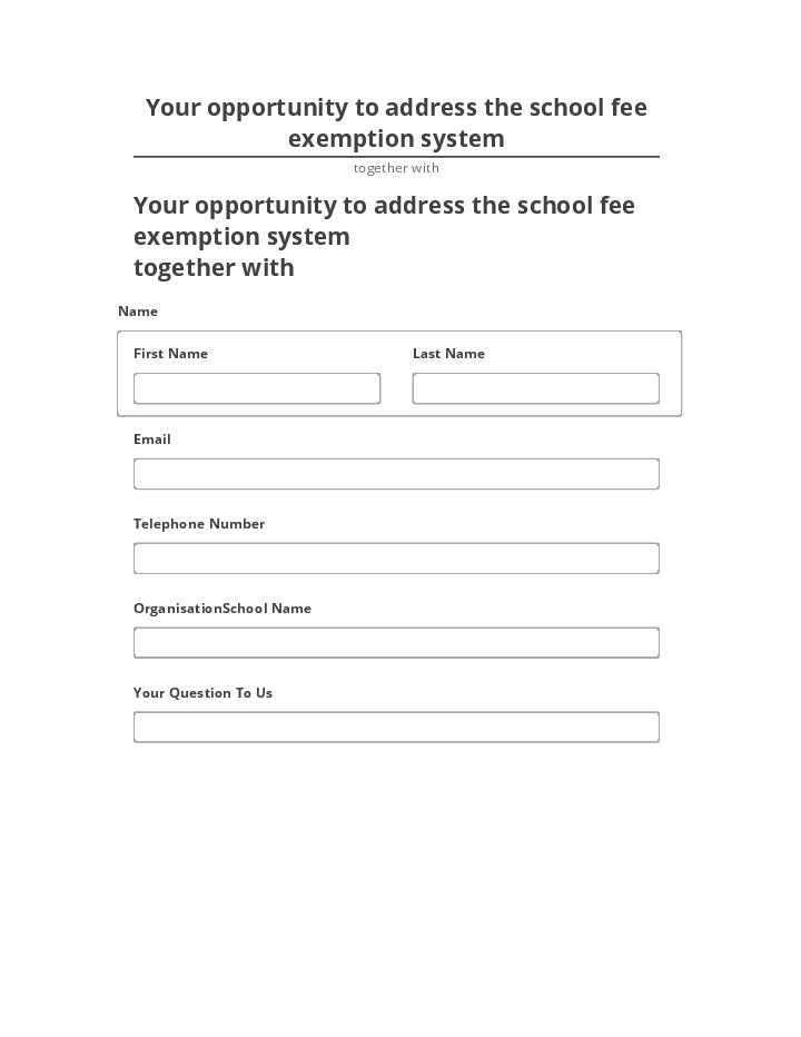 Extract Your opportunity to address the school fee exemption system Microsoft Dynamics