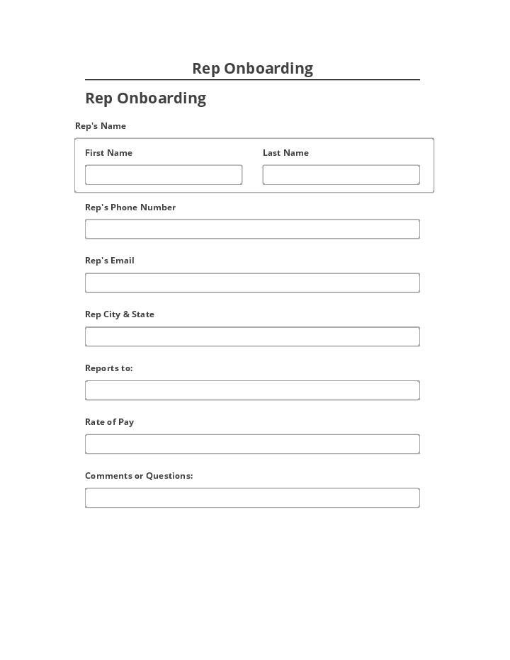 Incorporate Rep Onboarding