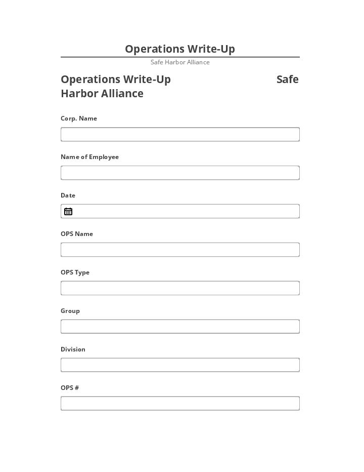 Manage Operations Write-Up Netsuite