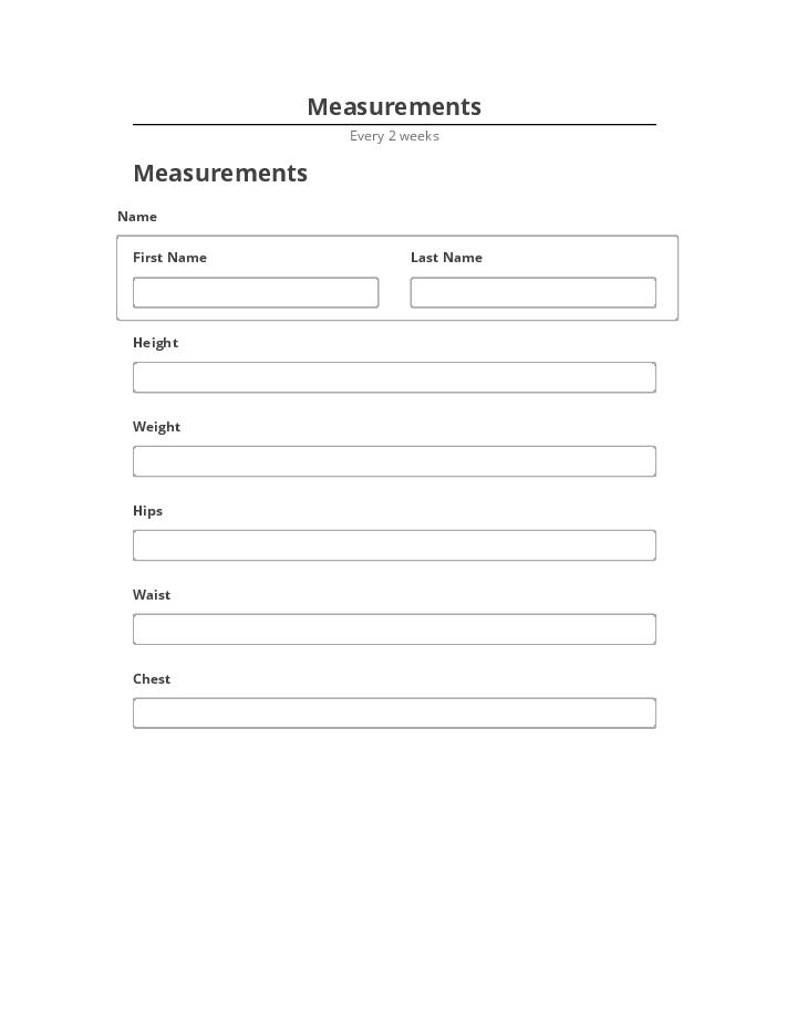 Arrange Measurements