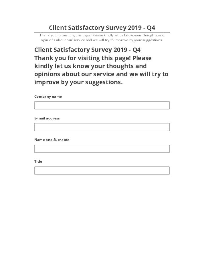 Archive Client Satisfactory Survey 2019 - Q4 Microsoft Dynamics