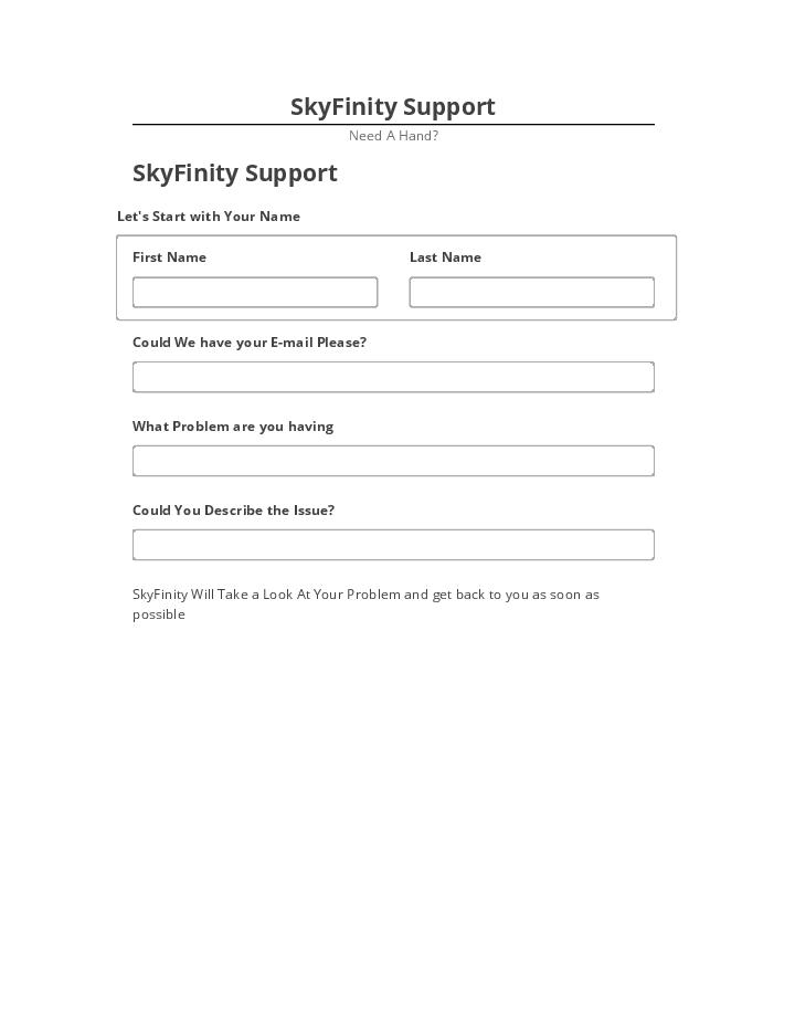 Manage SkyFinity Support Microsoft Dynamics
