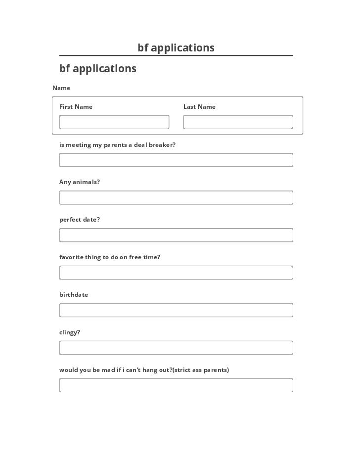 Archive bf applications