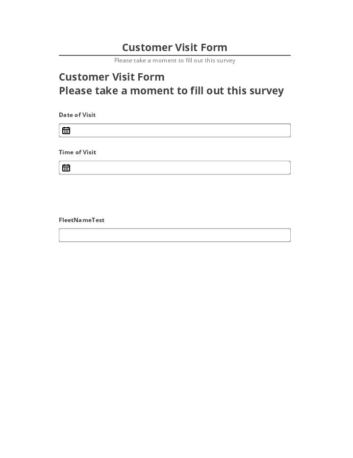 Update Customer Visit Form Salesforce