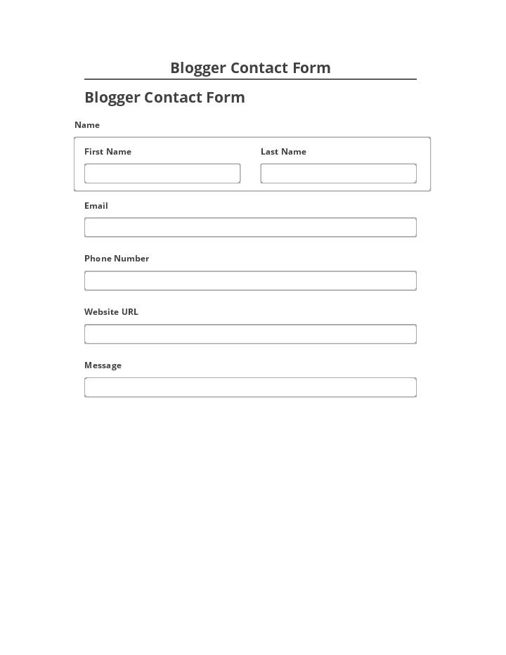 Export Blogger Contact Form Salesforce