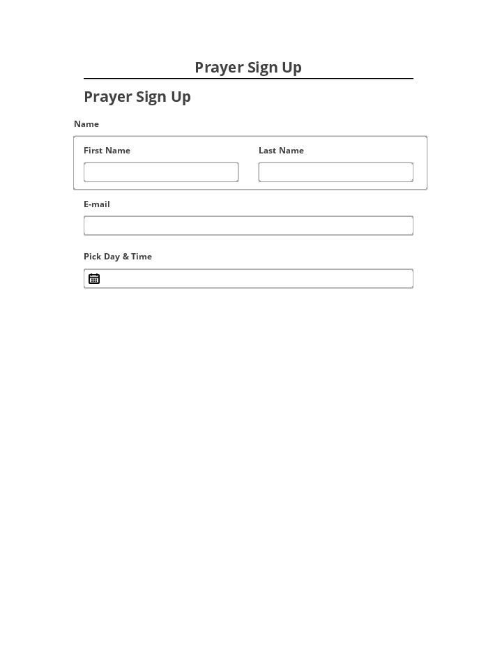 Update Prayer Sign Up Salesforce