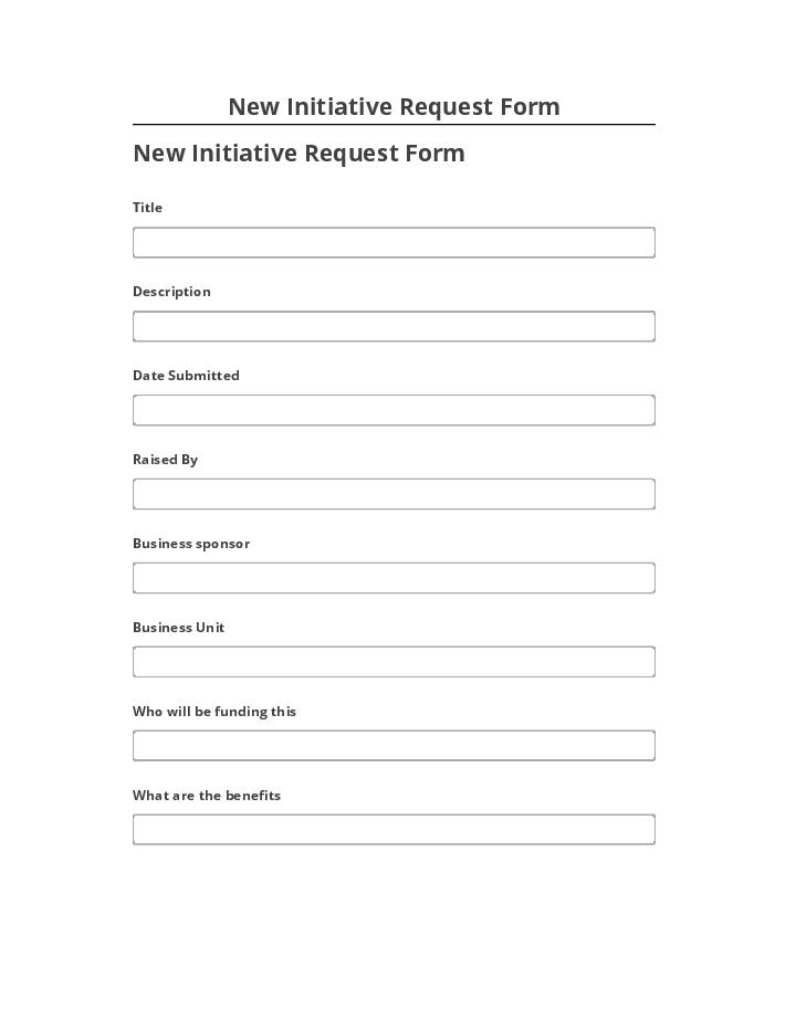 Update New Initiative Request Form Salesforce