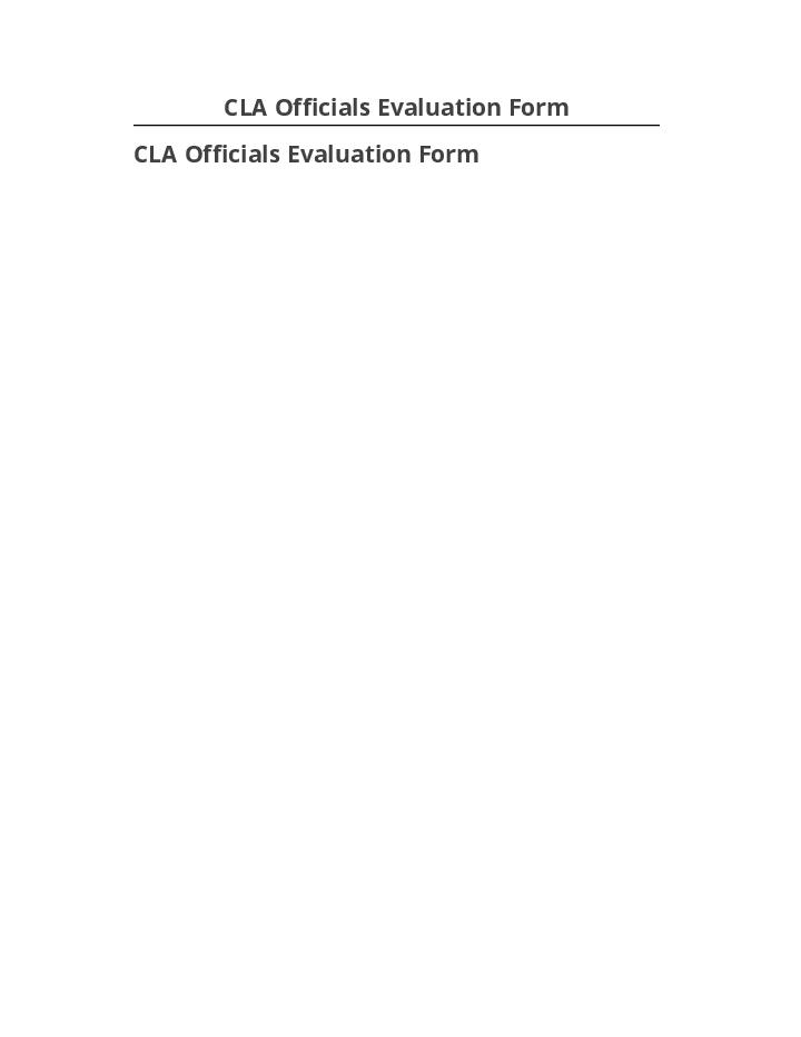 Update CLA Officials Evaluation Form Microsoft Dynamics
