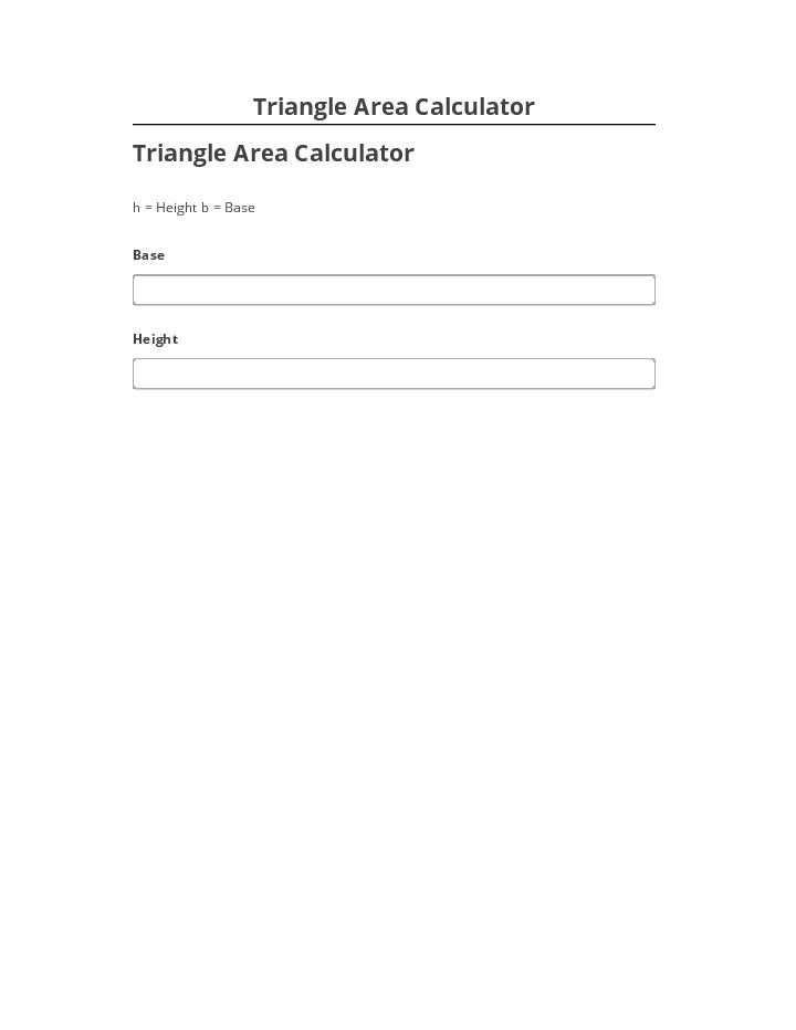 Export Triangle Area Calculator