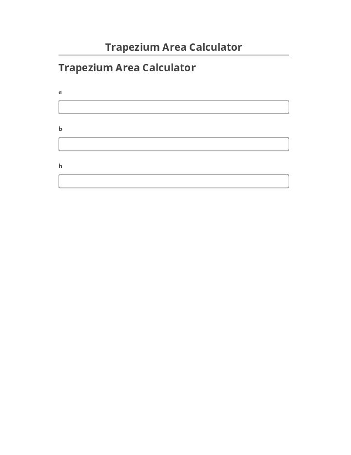 Update Trapezium Area Calculator Salesforce