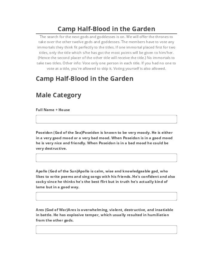 Incorporate Camp Half-Blood in the Garden