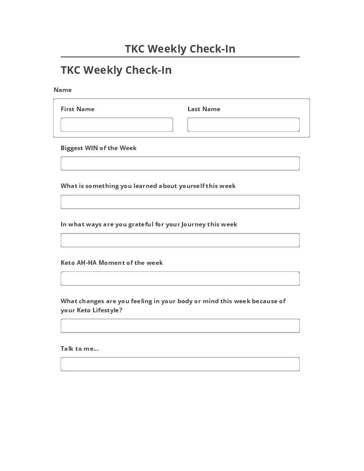 Incorporate TKC Weekly Check-In Salesforce