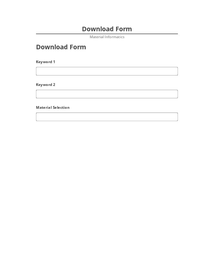 Extract Download Form