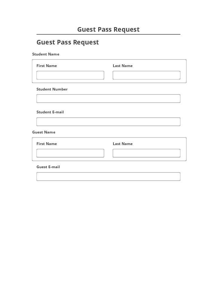 Arrange Guest Pass Request Salesforce
