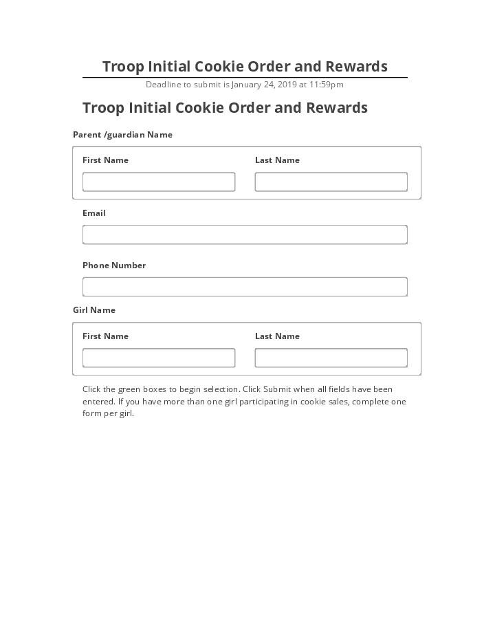 Automate Troop Initial Cookie Order and Rewards