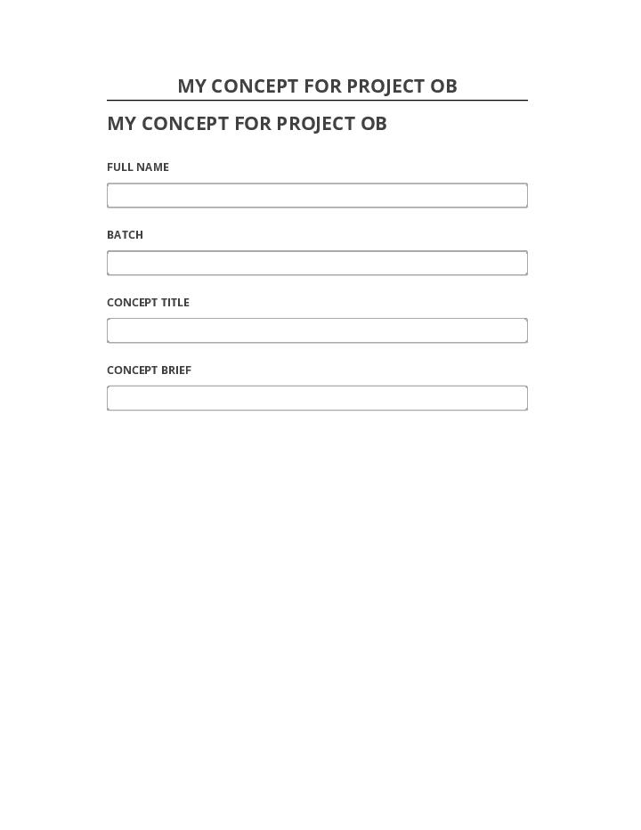 Manage MY CONCEPT FOR PROJECT OB Salesforce