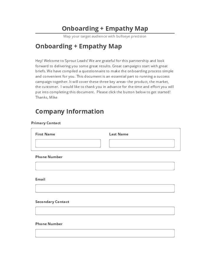 Incorporate Onboarding + Empathy Map Microsoft Dynamics