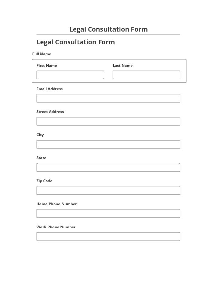 Export Legal Consultation Form Salesforce