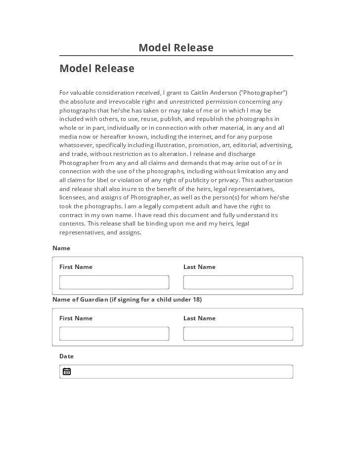 Update Model Release