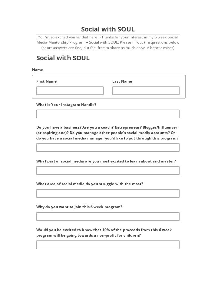 Pre-fill Social with SOUL Microsoft Dynamics
