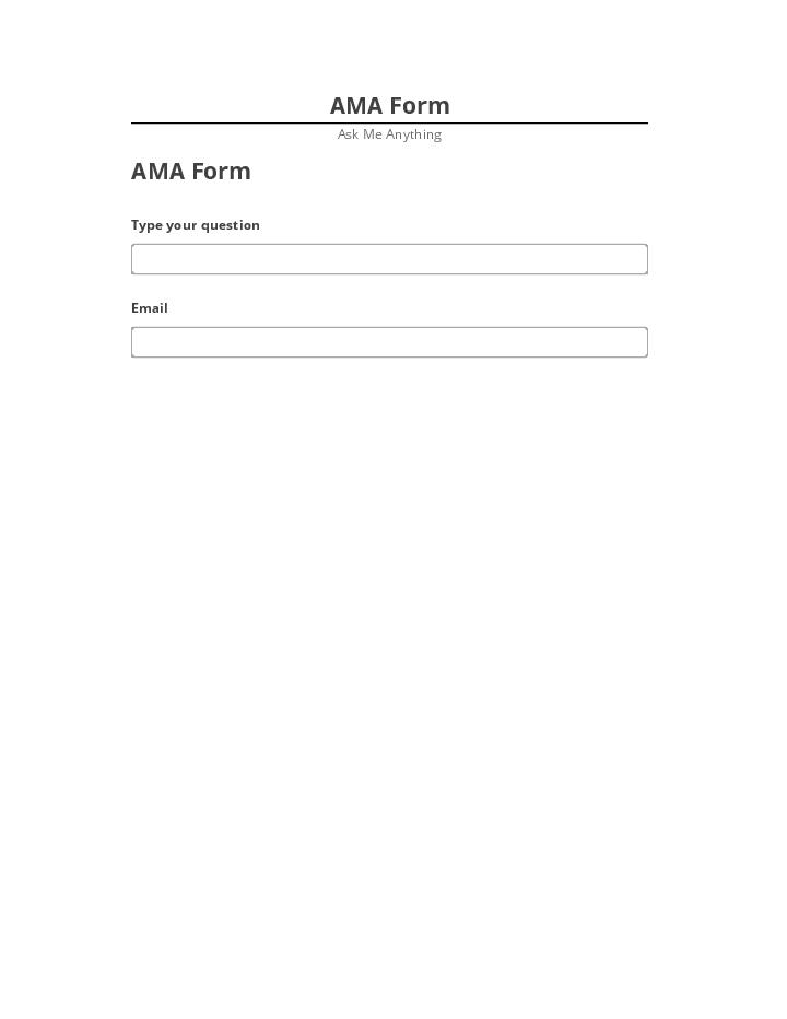 Incorporate AMA Form Netsuite