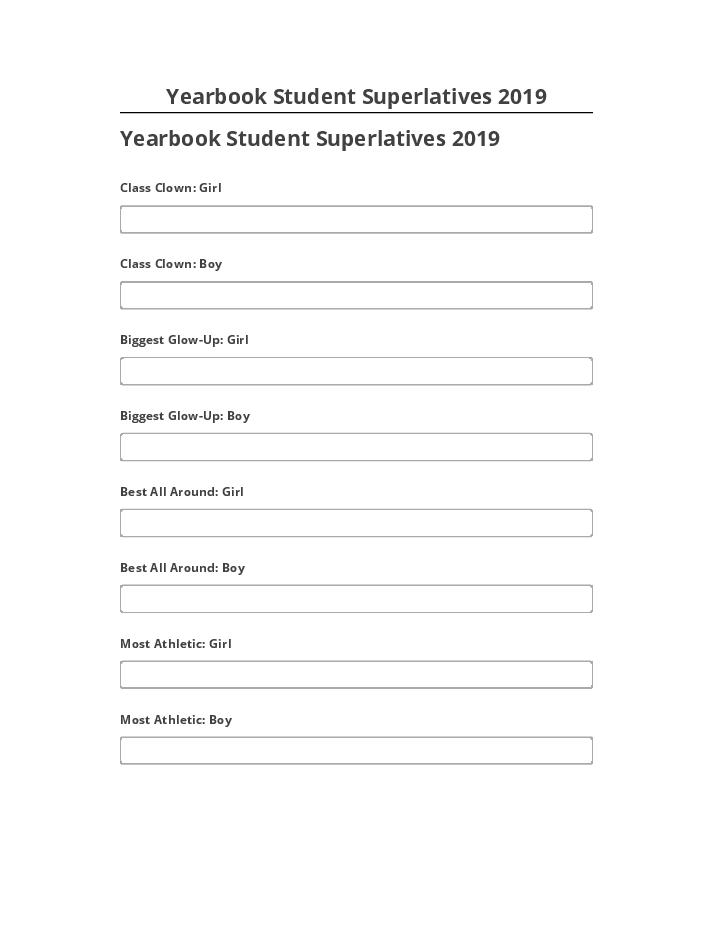 Arrange Yearbook Student Superlatives 2019