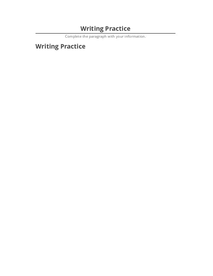 Incorporate Writing Practice