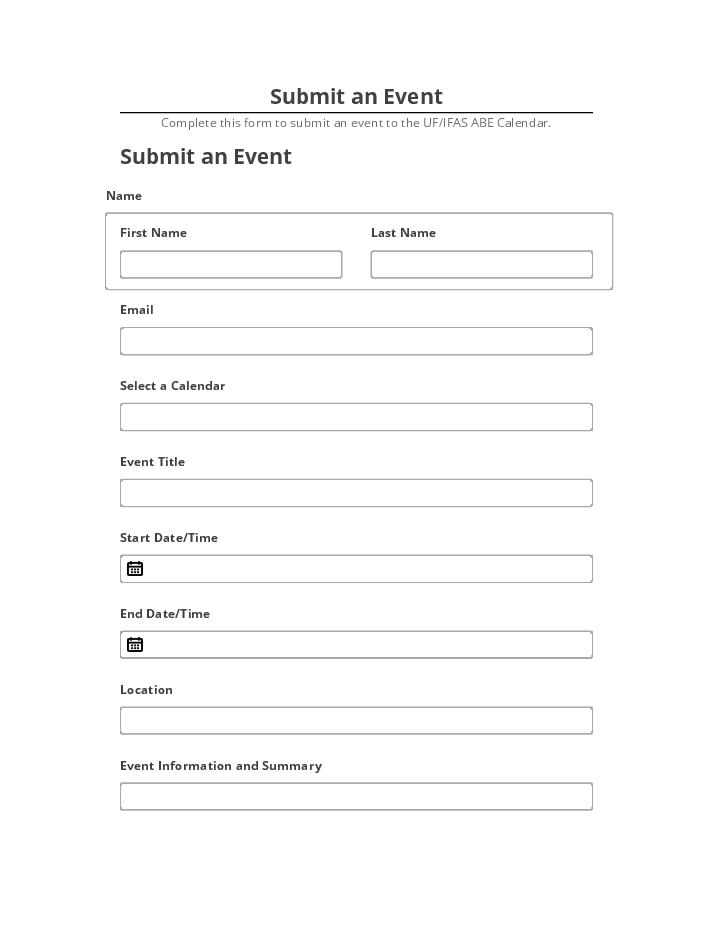 Arrange Submit an Event Microsoft Dynamics
