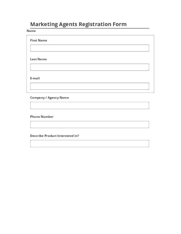 Extract Marketing Agents Registration Form from Salesforce