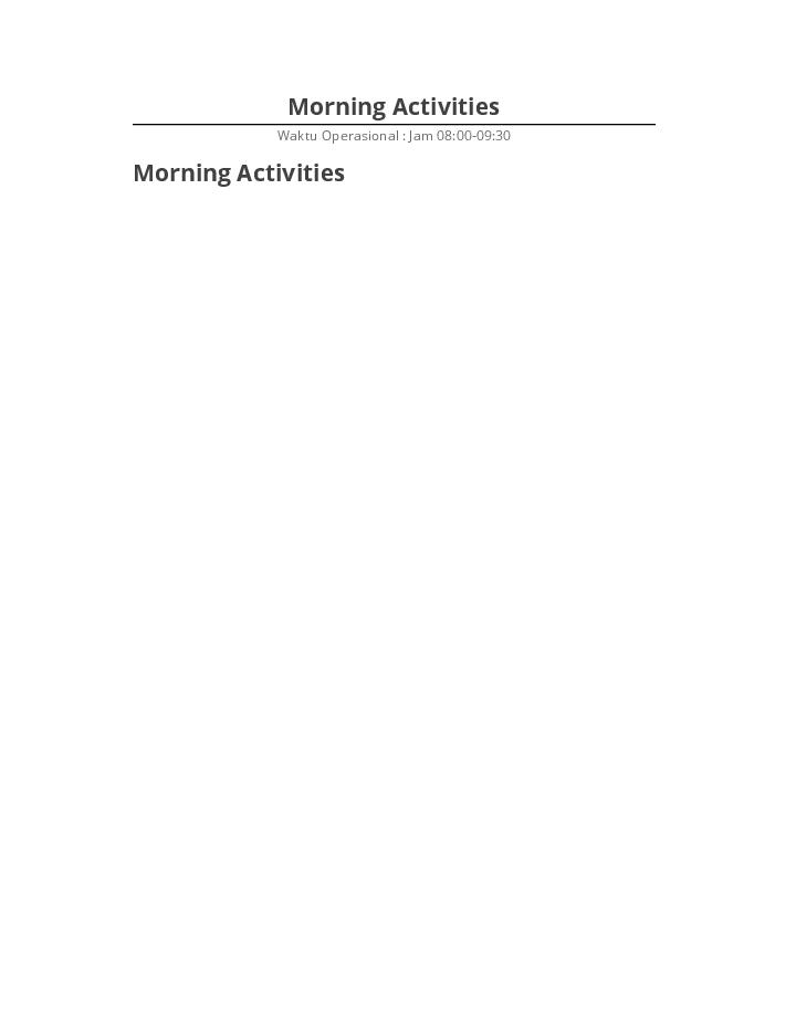 Incorporate Morning Activities Microsoft Dynamics