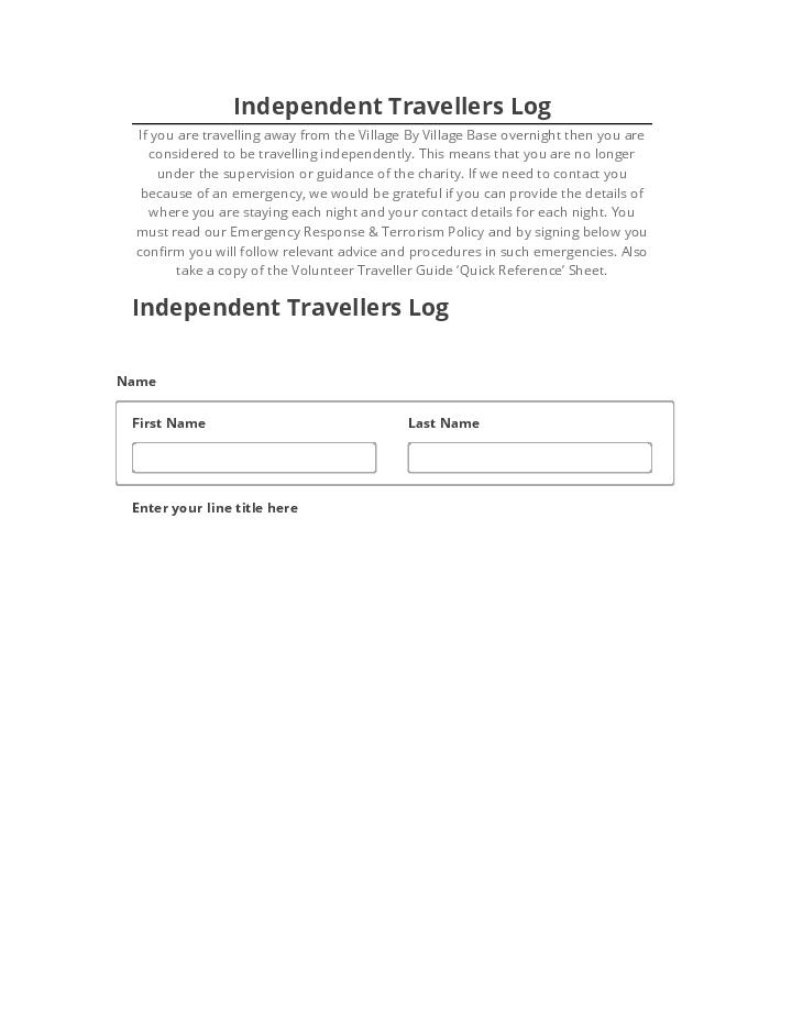 Synchronize Independent Travellers Log