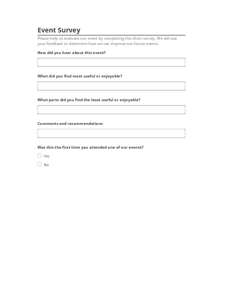 Extract Event Survey Salesforce
