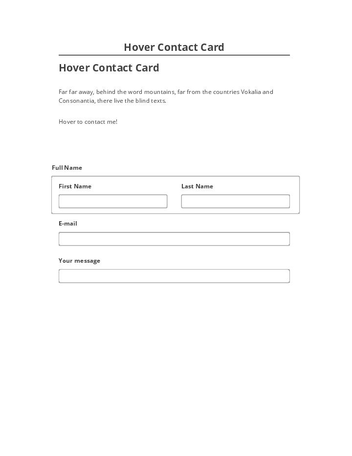 Pre-fill Hover Contact Card Salesforce