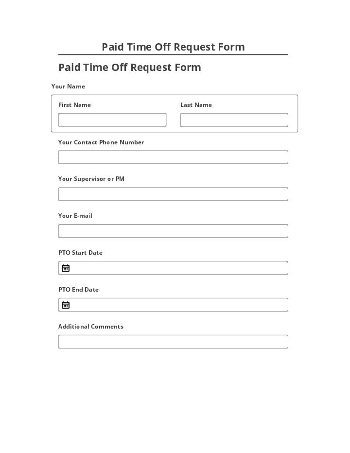 Arrange Paid Time Off Request Form Netsuite
