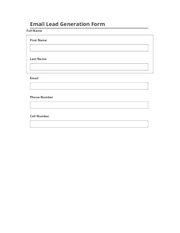 Pre-fill Email Lead Generation Form