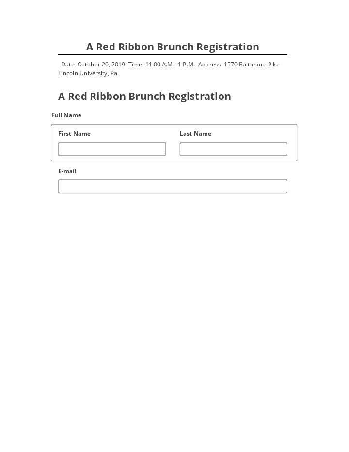 Update A Red Ribbon Brunch Registration Salesforce