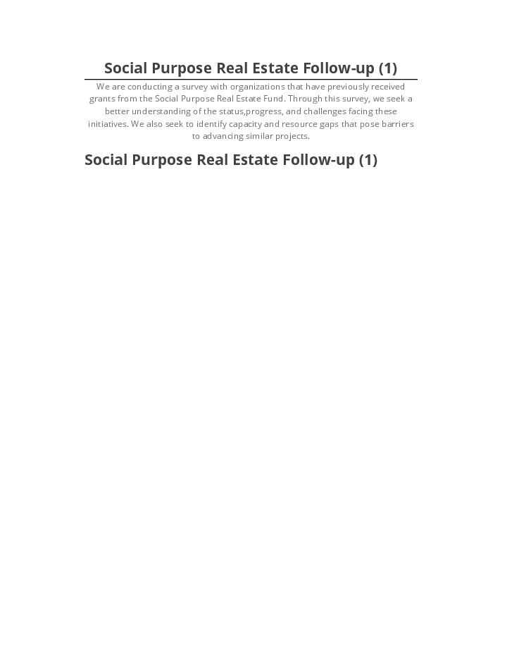 Update Social Purpose Real Estate Follow-up (1) Microsoft Dynamics