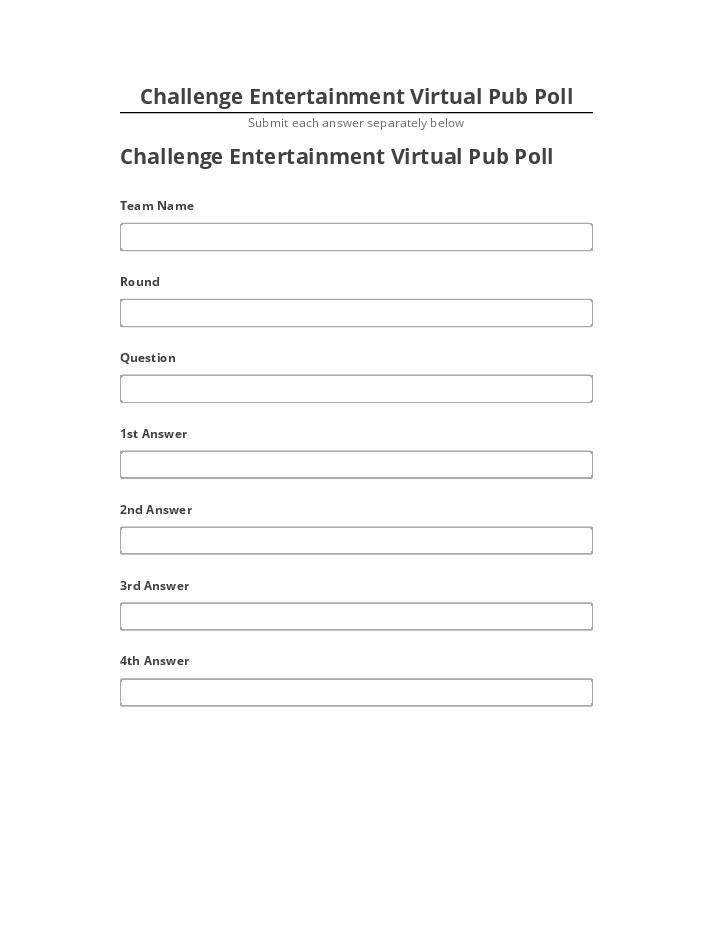 Arrange Challenge Entertainment Virtual Pub Poll Salesforce