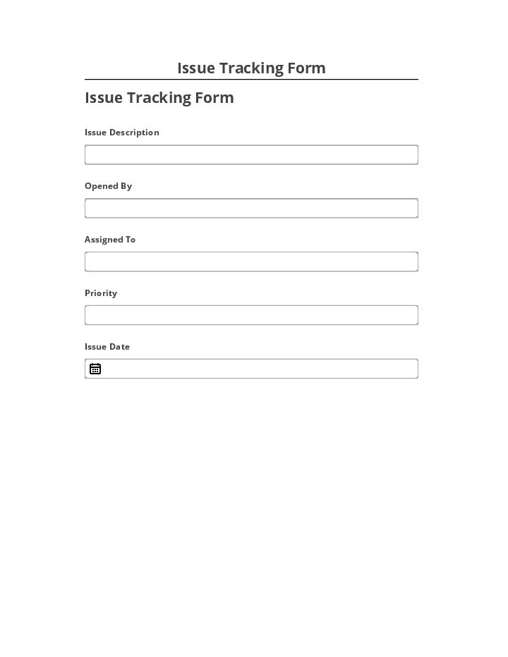 Arrange Issue Tracking Form Salesforce