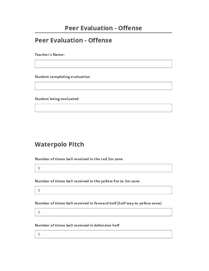 Pre-fill Peer Evaluation - Offense Netsuite
