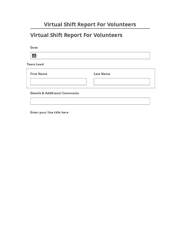 Pre-fill Virtual Shift Report For Volunteers Salesforce