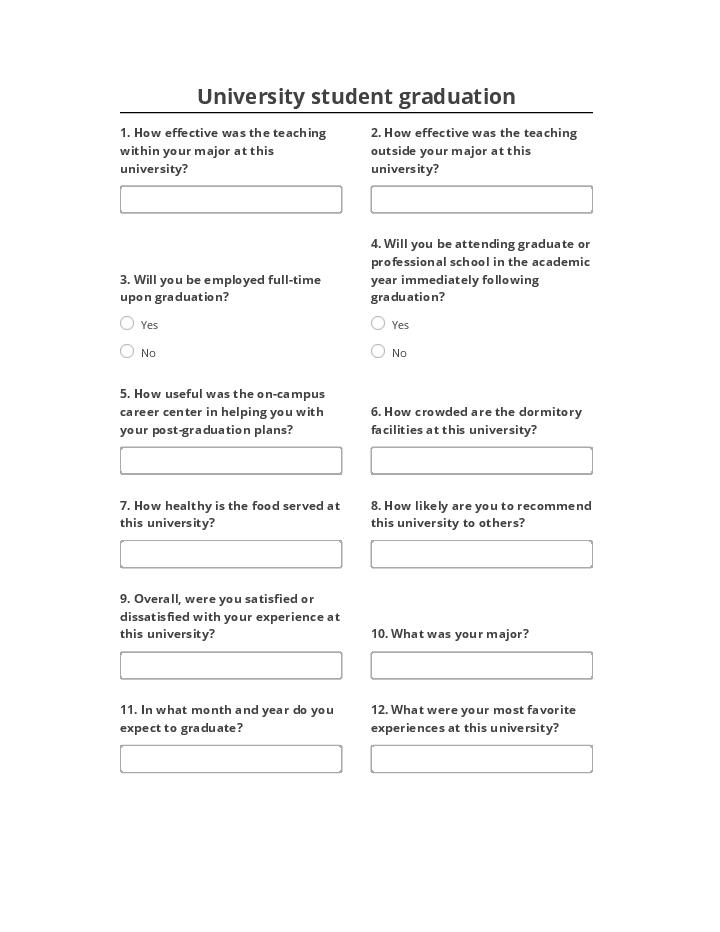 Archive University student graduation survey to Salesforce
