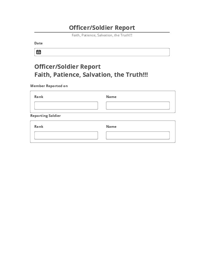 Arrange Officer/Soldier Report
